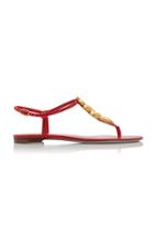 Valentino Snake-buckle Leather Sandals