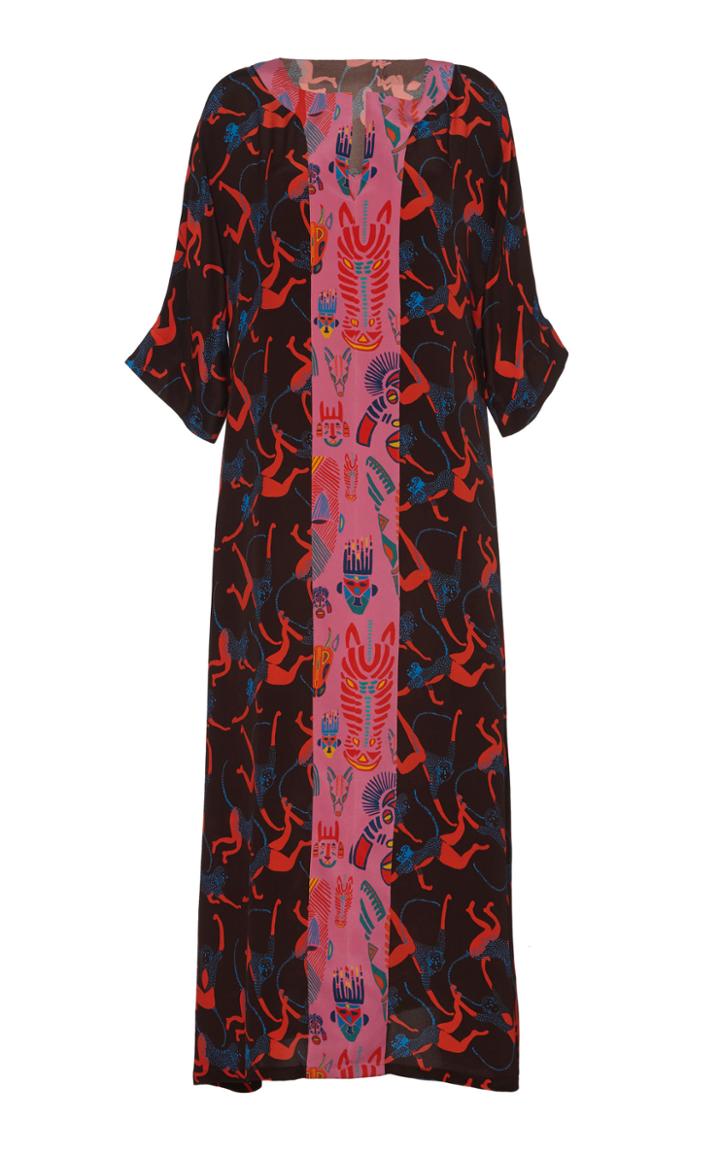 Rianna + Nina Patricia Silk Evening Caftan Dress