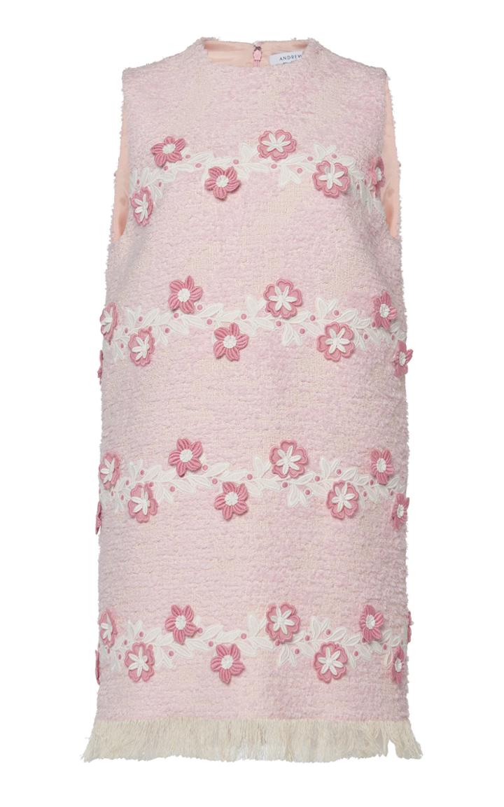 Andrew Gn Lace Embroidered Shift Dress