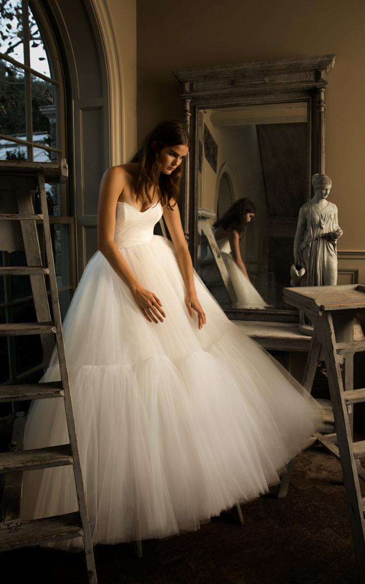 Isabelle Armstrong Liane Strapless Tulle Ruffle Ball Gown