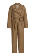 The Frankie Shop Gabardine Double-breasted Trench Jumpsuit