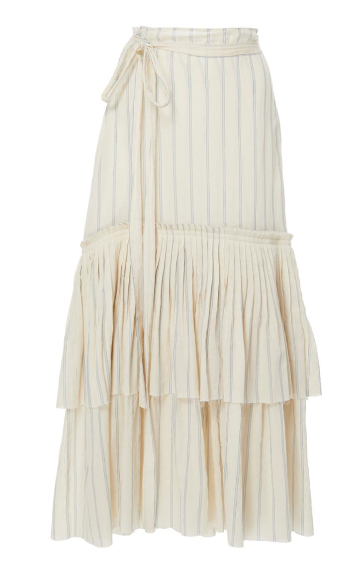 Brock Collection Ortensia Stripe Cotton Skirt