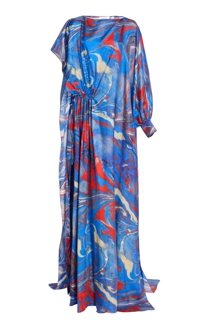 Rosie Assoulin One Sleeved Caftan Gown