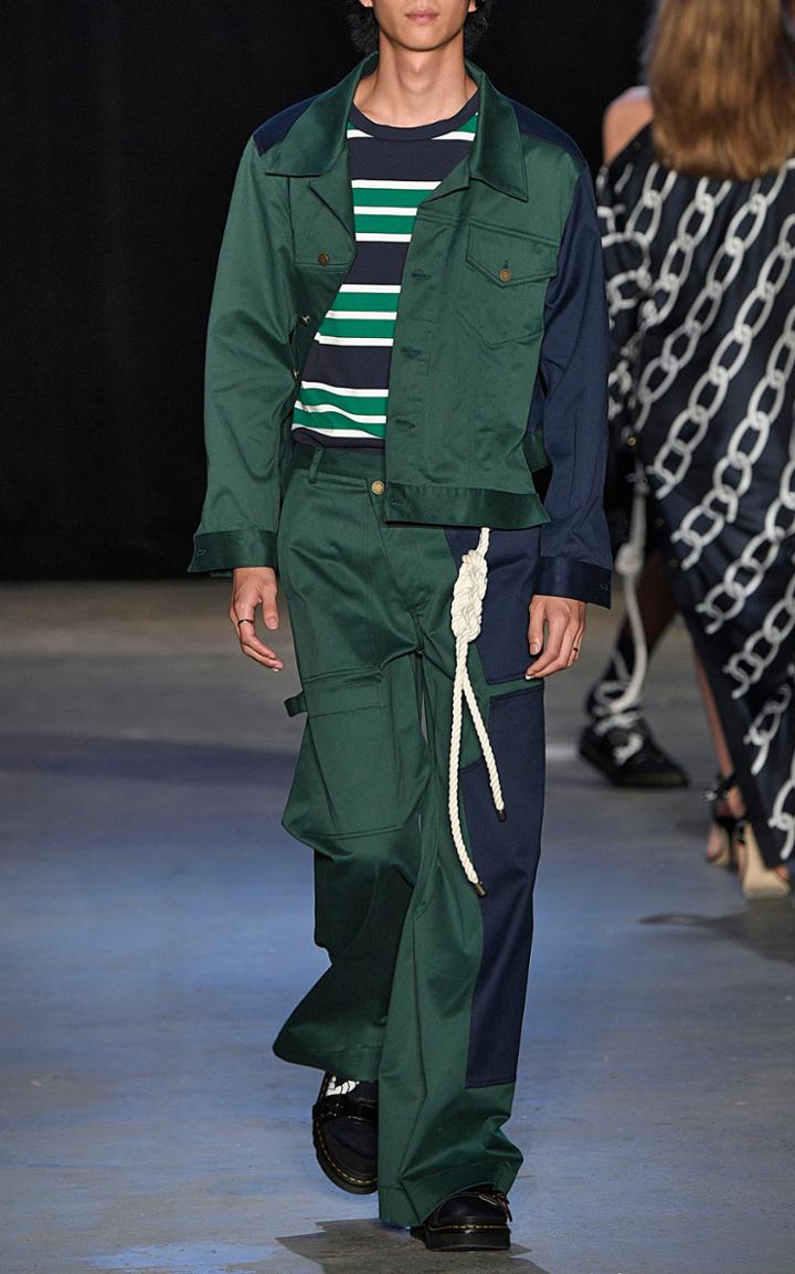 Monse Two-tone Twisted Cotton Jacket