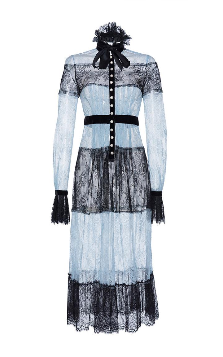 Philosophy Di Lorenzo Serafini Coloredblocked Lace Midi Dress