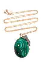 Bibi Van Der Velden The Lion On Malachite Necklace