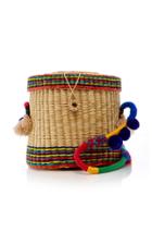 Nannacay Ana Striped Bucket With Embroidered Strap