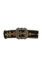 Etro Embroidered Suede Belt Size: S
