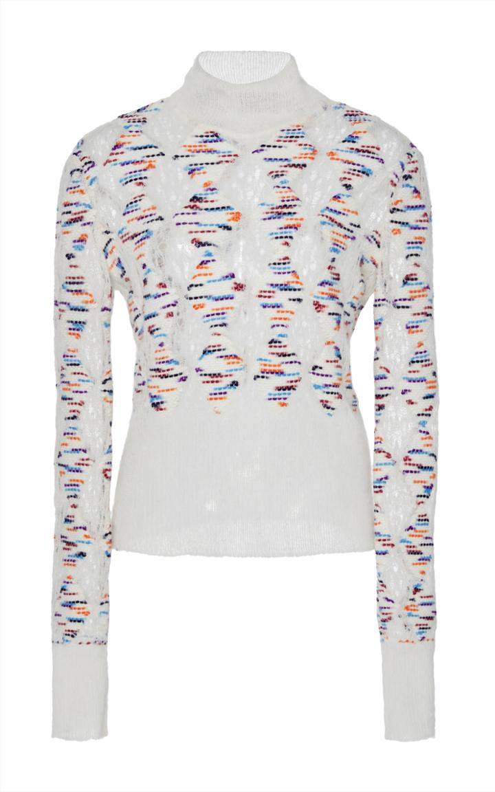 Missoni Mock Neck Argyle Pullover
