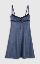 Moda Operandi Brock Collection Selma Lace-trimmed Linen-blend Chambray Midi Dress