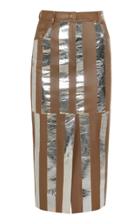Moda Operandi Matriel Striped Vegan Leather Skirt