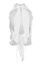 Moda Operandi Maticevski Sideline Ruffled Satin Top Size: 6