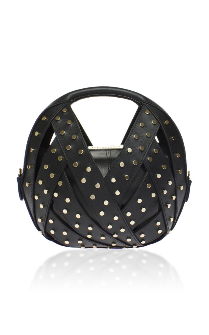 Perrin Paris Le Petit Panier Studded Leather Bag