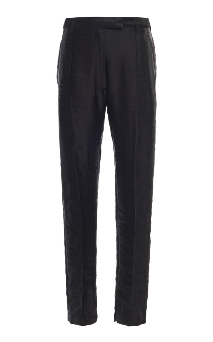 Moda Operandi Ann Demeulemeester Satin Mid-rise Straight-leg Pants Size: 34