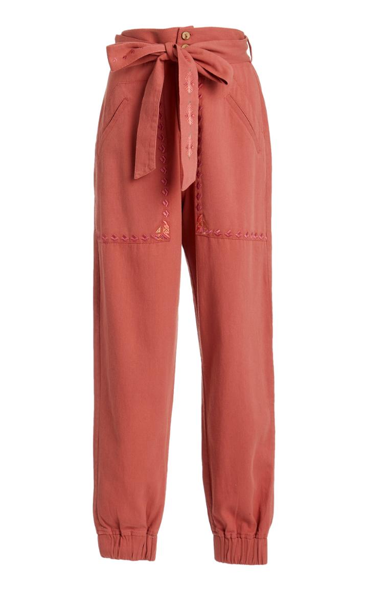 Moda Operandi Chufy Gouyen Belted Cotton Gabardine Pant