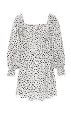 Rixo Bethany Printed Smocked Mini Dress Size: Xs