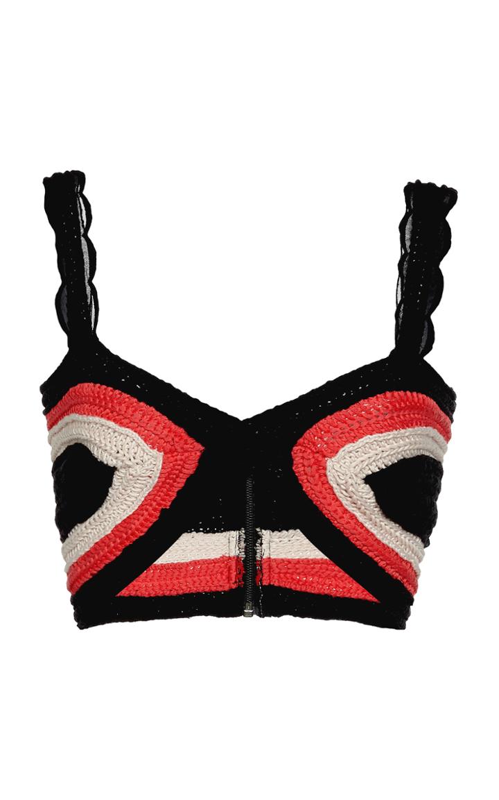 Moda Operandi Giambattista Valli Cropped Crochet Top Size: 40