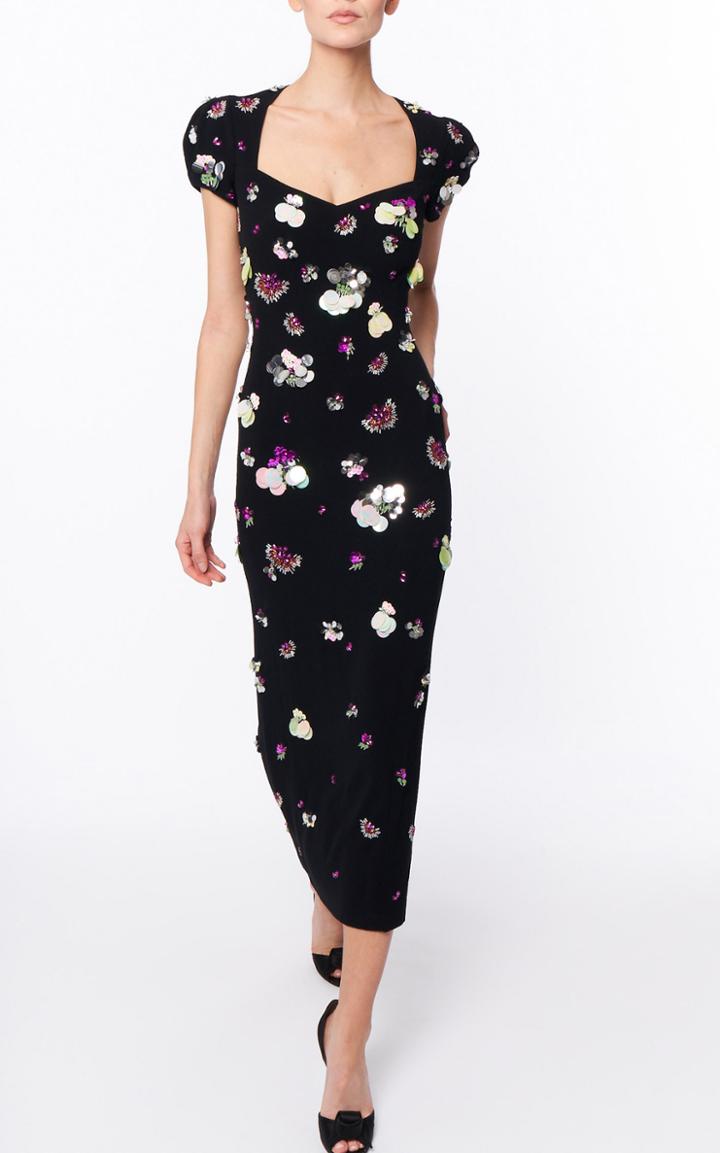 Moda Operandi Jenny Packham Double Date Embellished Crepe Dress