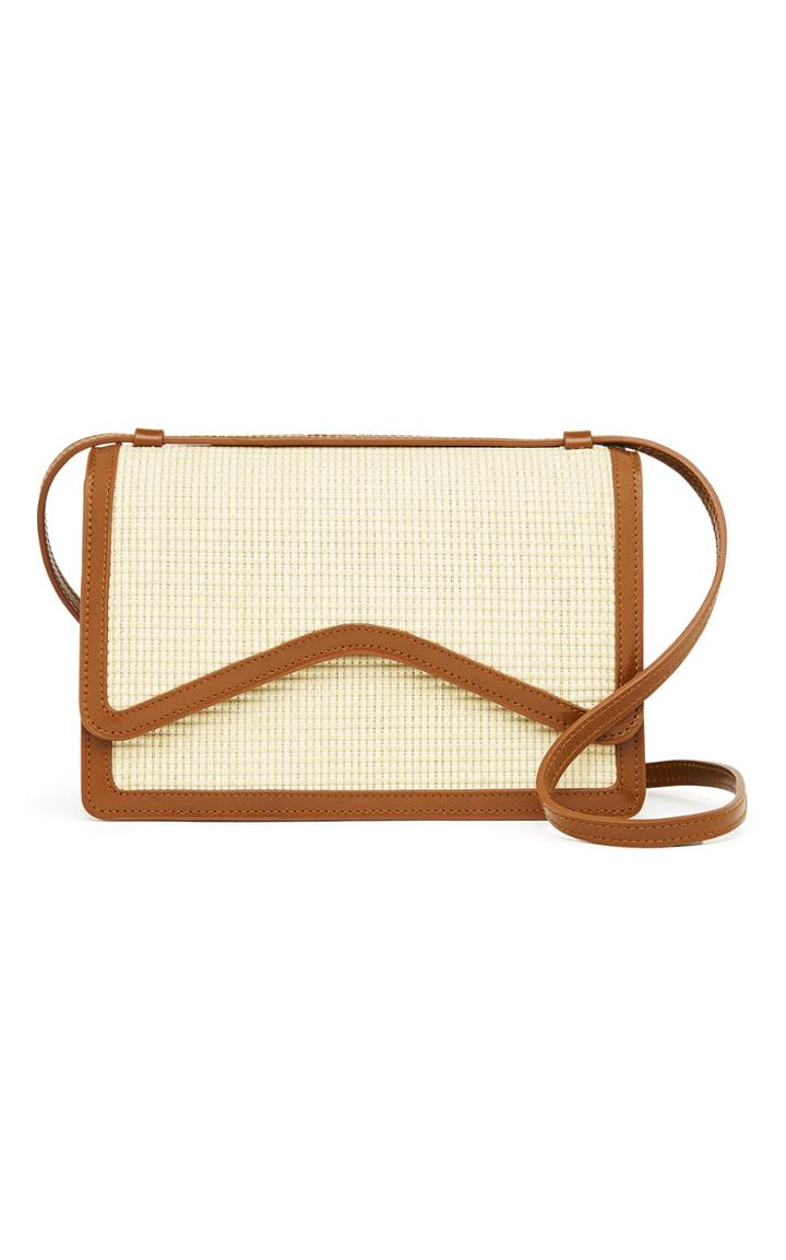 Moda Operandi Rylan Two-tone Geometric Leather Shoulder Bag
