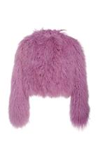 Cushnie Shaggy Cropped Tibet Lamb Coat Size: M