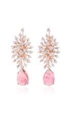 Hueb Luminous 18k Rose Gold Diamond And Pink Tourmaline Earrings