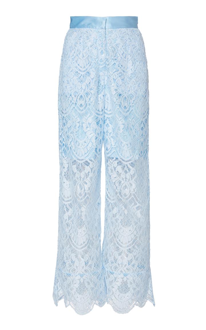 Matriel Light Blue Lace Cropped Pants