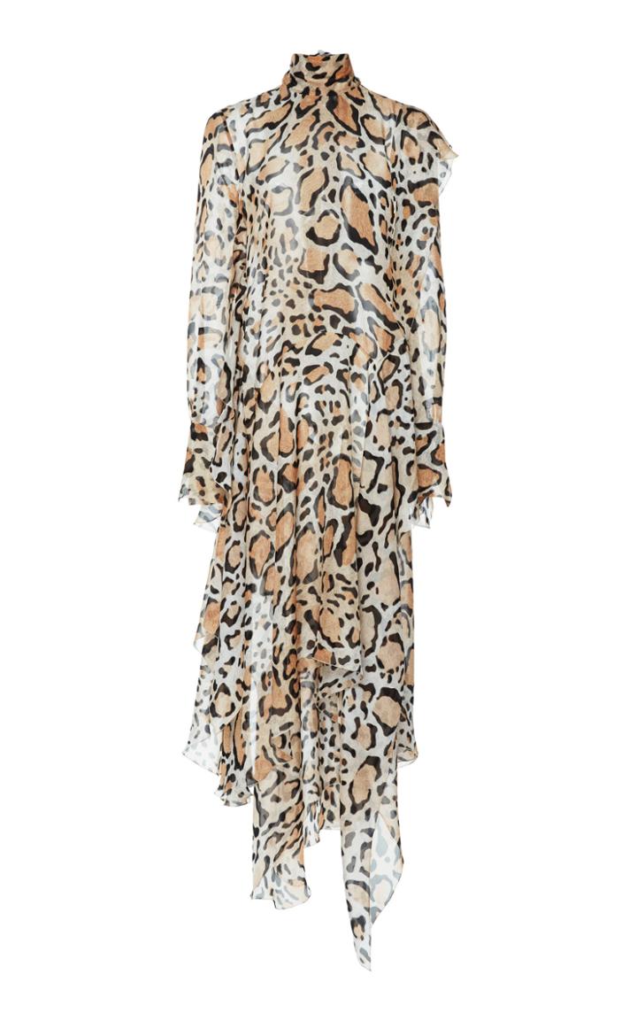 Petar Petrov Dreya Leopard Print Dress
