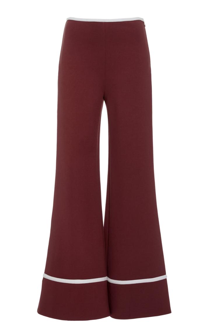 Staud Julian Cropped Wide-leg Ponte Pants