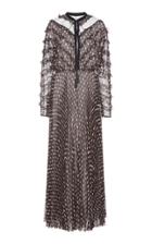 Giambattista Valli Chevron Ruffle Dress
