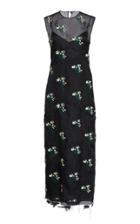 Marina Moscone Floral-print Silk-blend Dress