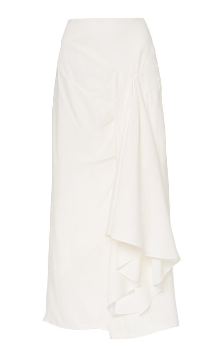 Moda Operandi Significant Other Sia Crepe Midi Asymmetrical Hem Skirt Size: 4