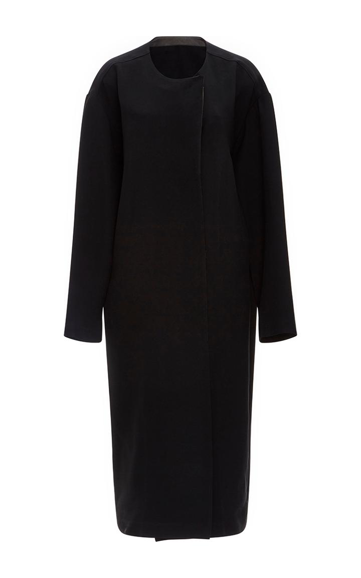 Tome Draped Crepe Long Coat