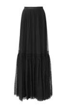 Needle & Thread Black Lace Tulle Maxi Skirt