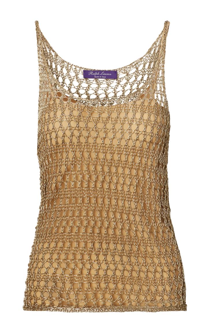 Ralph Lauren Metallic Scoop Neck Top