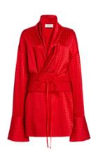 Hellessy Jana Paisley Satin Jacquard Belted Mini Dress