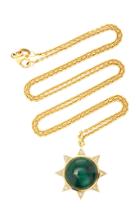 M.spalten 18k Gold Malachite And Diamond Necklace