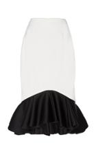 Moda Operandi Rodarte Two-tone Ruffled Crepe De Chine Skirt Size: 0