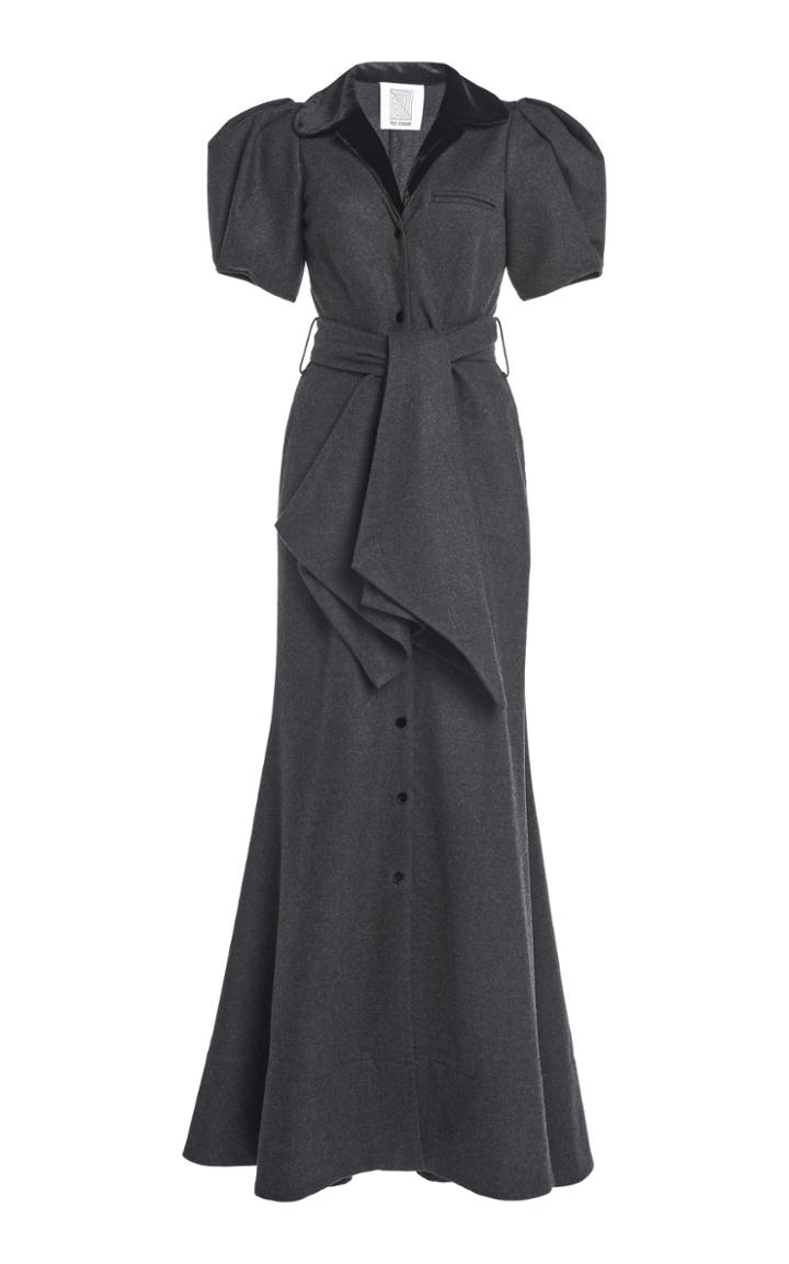 Moda Operandi Rosie Assoulin Puffed-sleeve Cotton-wool Dress