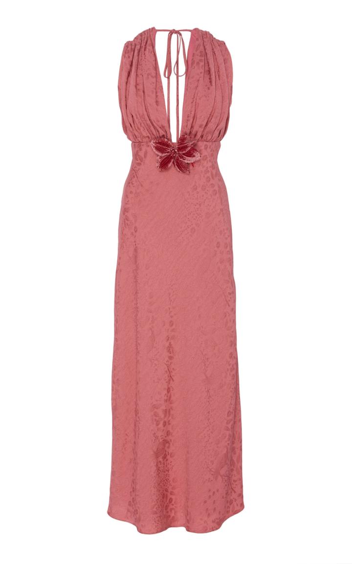 Markarian Exclusive Eleanor Raised-botanical Print Maxi Dress