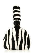 Les Petits Joueurs Holly Black And White Fur Top Handle