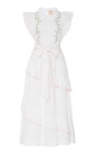 Moda Operandi Banjanan Embroidered Ruffle Bella Dress Size: Xs