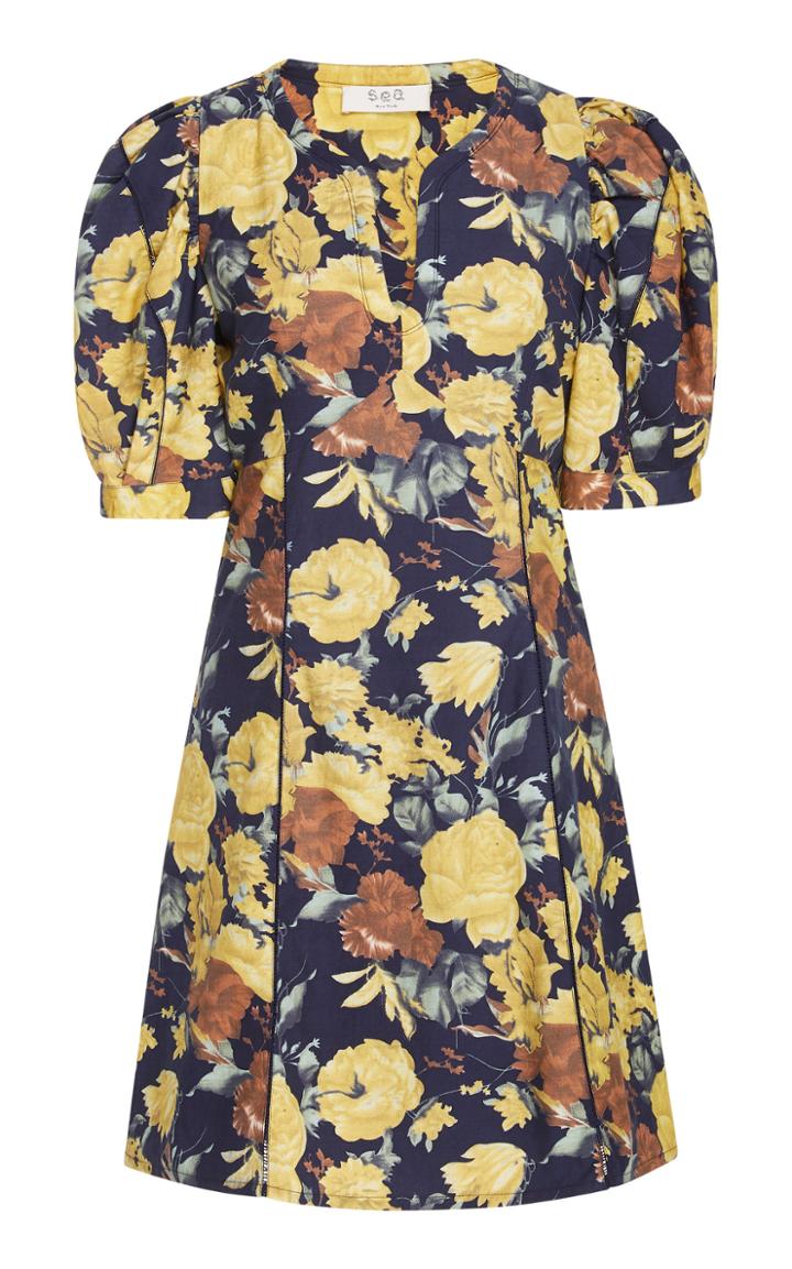 Sea Ella Floral-print Cotton-poplin Mini Dress