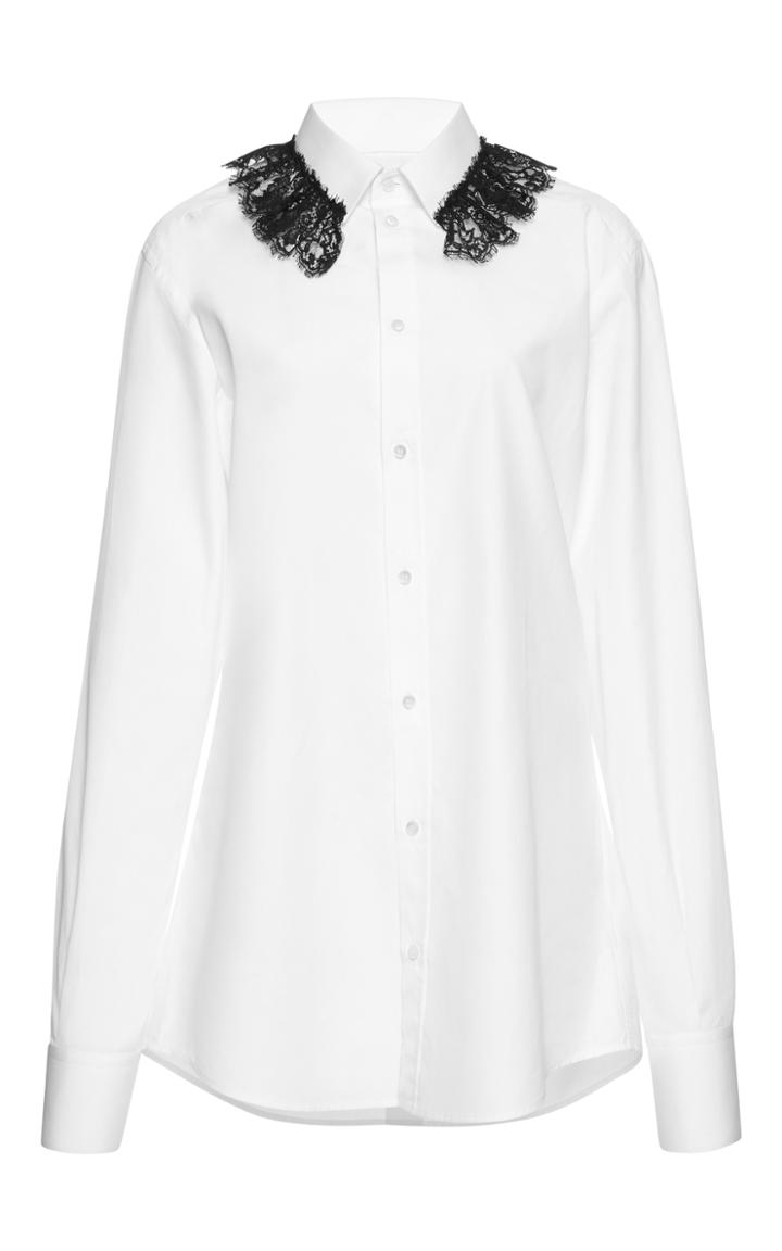Dolce & Gabbana Long Sleeve Shirt With Lace