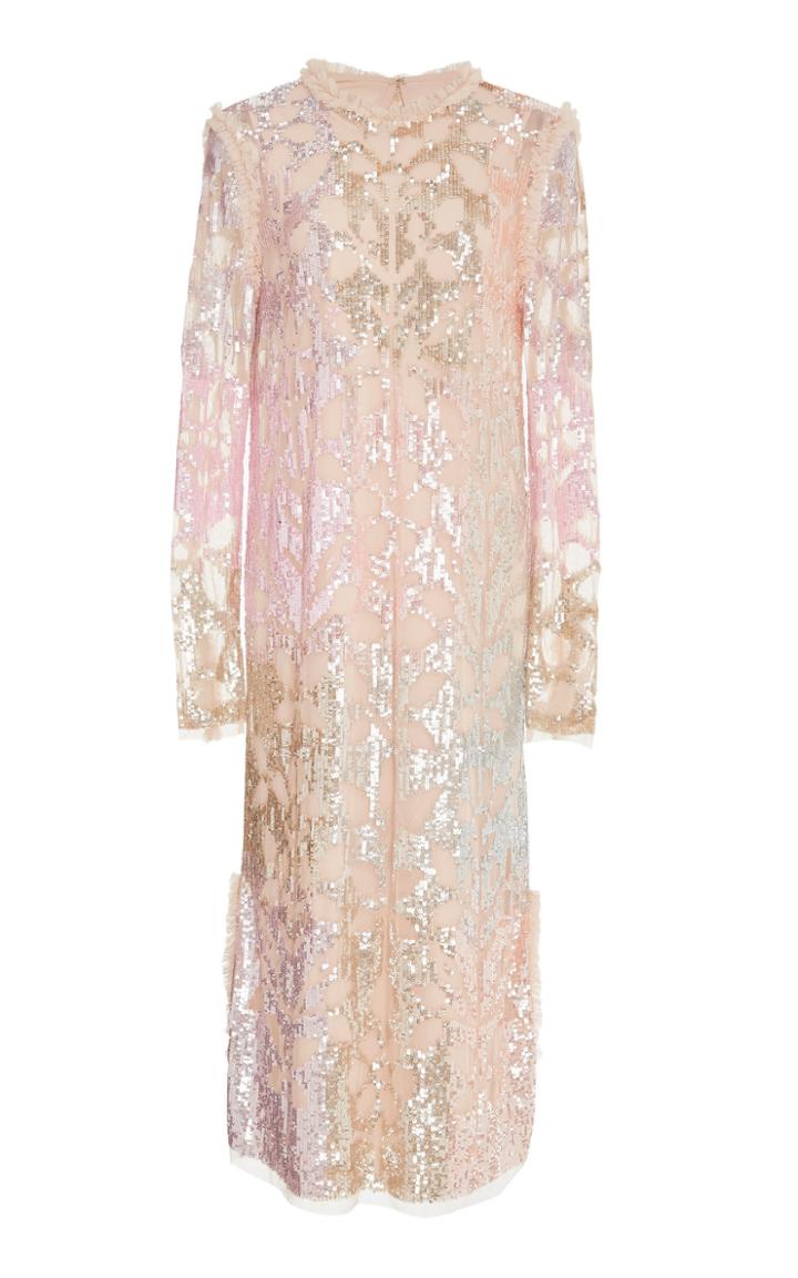 Needle & Thread Tiled Sequin Dress