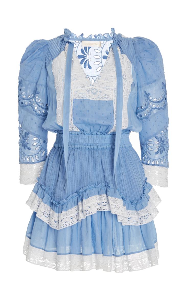 Moda Operandi Loveshackfancy Isidore Cotton-broderie Dress