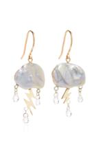 Rachel Quinn Small Storm Pearl 14k Yellow Gold Earrings