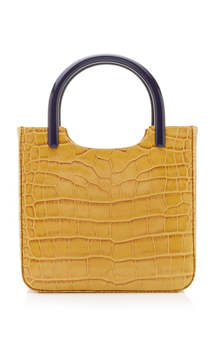 By Far Eric Croc-effect Leather Tote