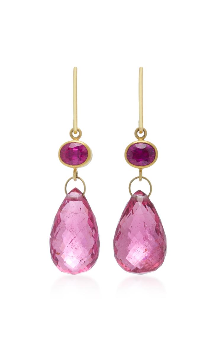 Mallary Marks Apple & Eve 18k Gold Ruby Earrings