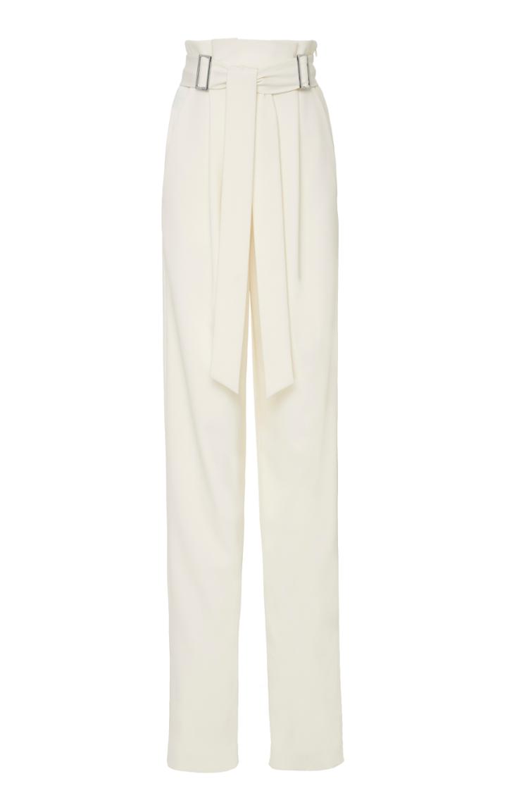 Sally Lapointe Stretch Crepe Belted Tapered Pant
