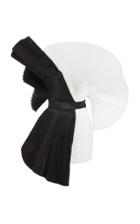 Balmain Contrast Pleated Silk Dress